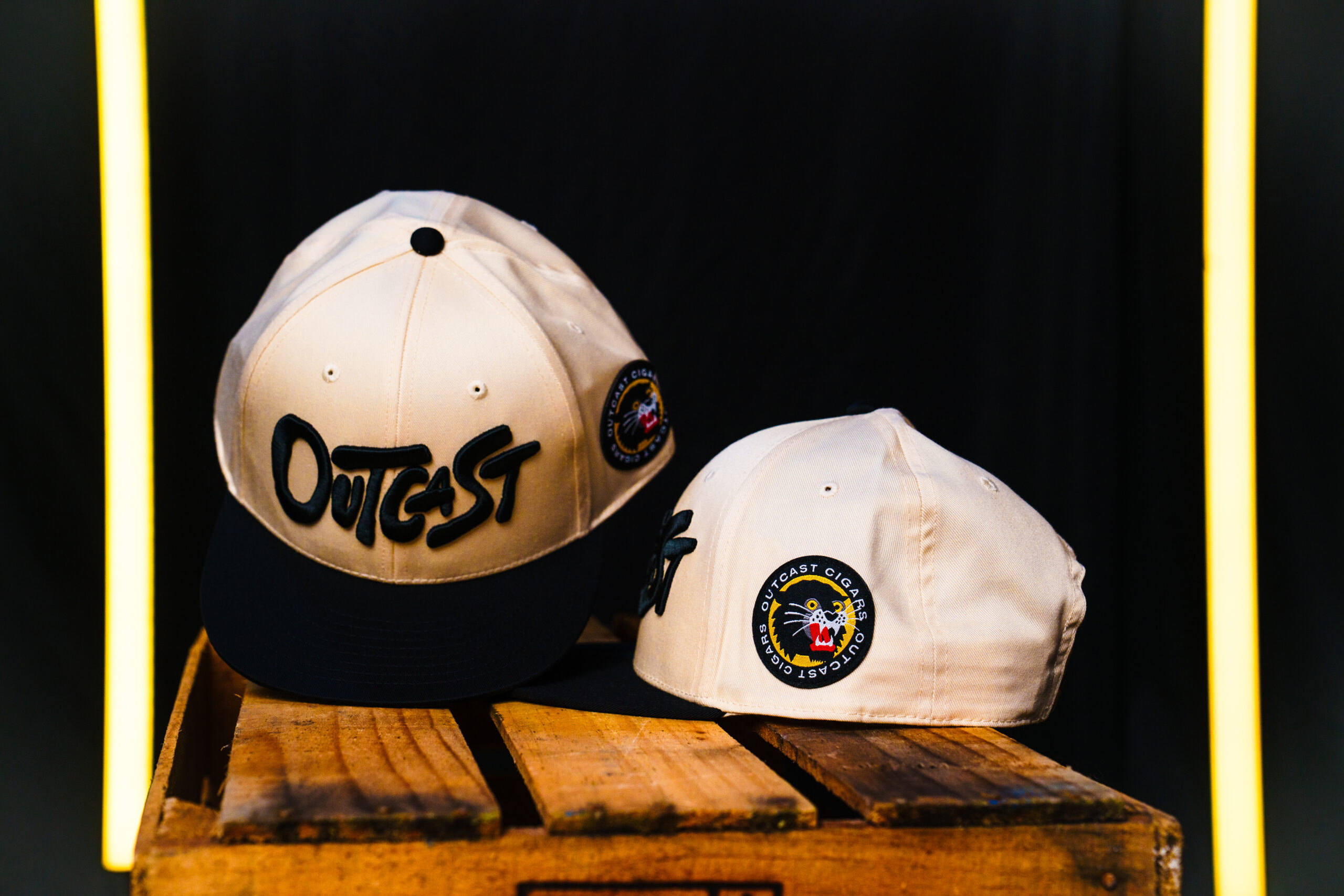 Outcast Signature Snapback – Cream & Black Edition - Image 2
